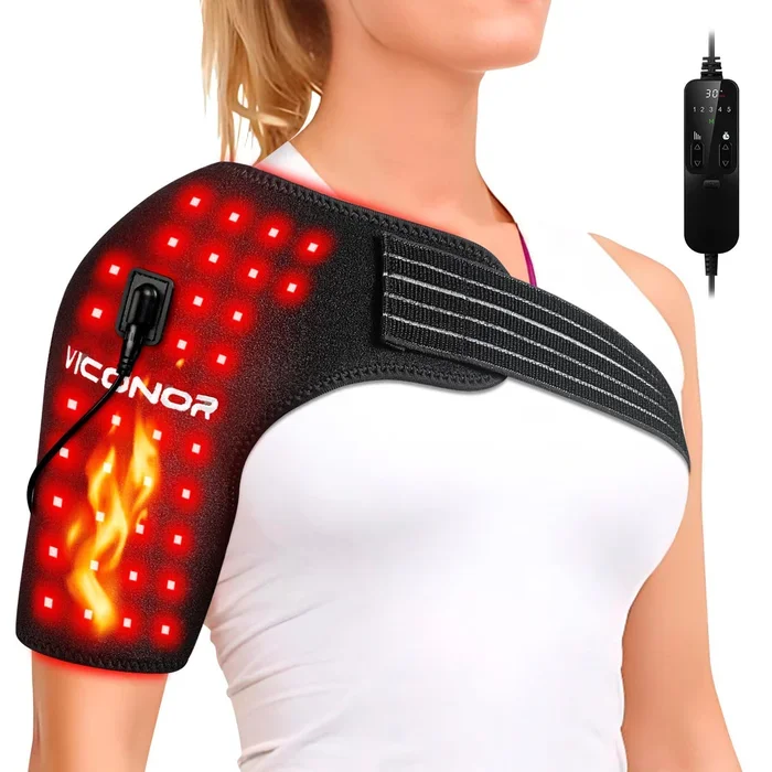 Red Light Therapy for Shoulder Pain Relife,Shoulder Heating Pad,Infrared Light Therapy for Body,Improve Joint Muscle,660nm&850nm Red Light Heated Shoulder Wrap