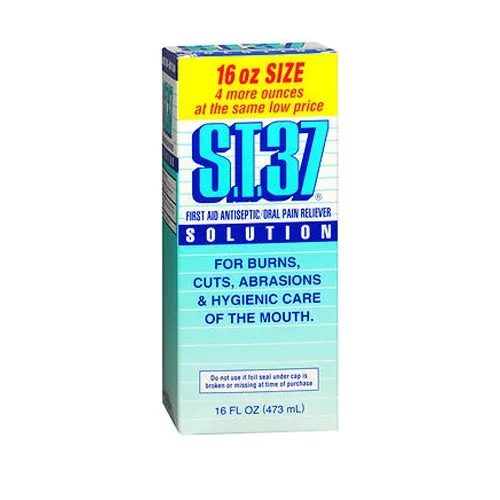S.T.37, First Aid Antiseptic Oral Pain Reliever Solution, 16 oz
