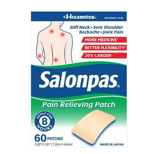 Salonpas, Pain Relieving Patches, 60 Count
