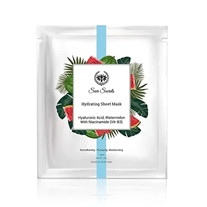 Seer Secrets Seer Secrets Hyaluronic Acid, Watermelon with Vitamin B3 Hydrating Sheet Mask