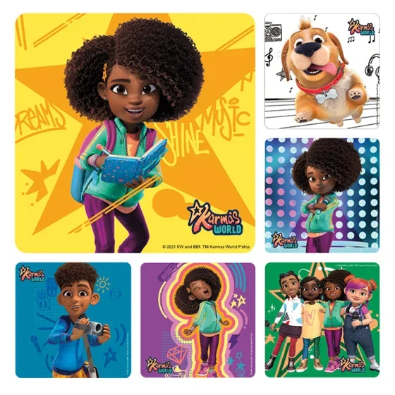 Sherman Specialty PS745 Karma’s World Stickers, 100 Stickers Per Roll