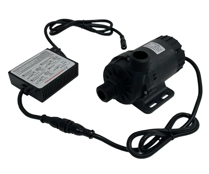 SHYSKY Heavy Duty Low Noise 12V 80W Micro Brushless DC Water Pump DC60G-12100S-1 32ft 845GPH, DRY RUN Protection, For Cooling Circulation Pressure Sys