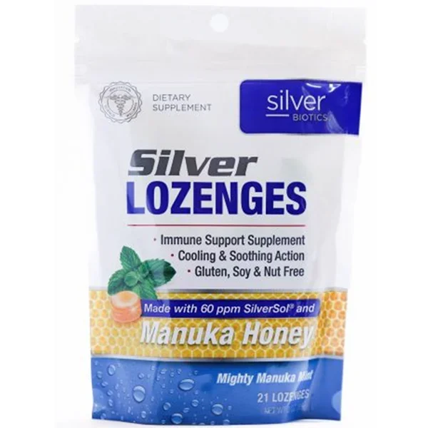 Silver Lozenges with Manuka Honey