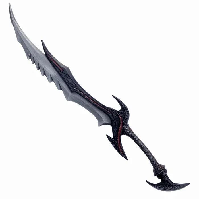 Skyrim Daedric Sword Demon Dagger 11.8″ Metal Game Weapon Cosplay Prop Collectible Desktop Decoration Keychain BJDs