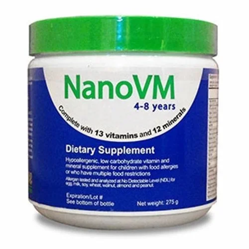 Solace Nutrition, Pediatric Oral Supplement NanoVM 4 – 8 Years Unflavored 275 Gram Can Powder, Count of 1