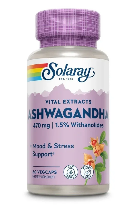 Solaray Ashwaganda Root Extract Ayurvedic 470mg 60 Capsule