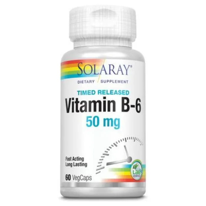 SOLARAY B-6 TSTR Supplement, 50mg | 60 Count