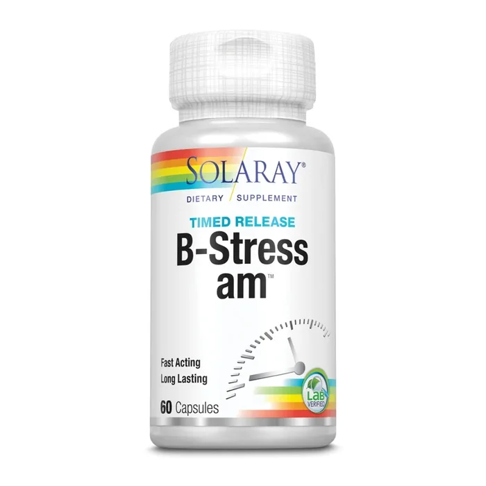 Solaray, B-Stress AM Time Released, 60 Capsules