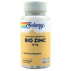 Solaray Bio Zinc (15mg) 100 vcaps