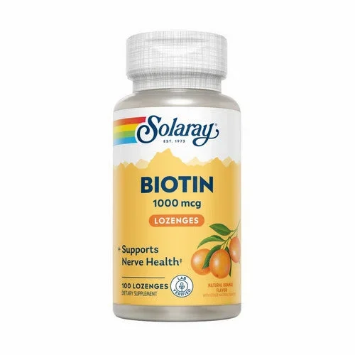 Solaray, Biotin, 1,000 mcg, Orange 100 Lozenges