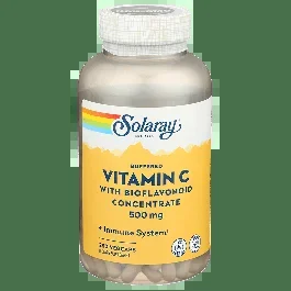 Solaray Buffered Vitamin C with Bioflavonoid Concentrate–250 Vegcaps-500 MG