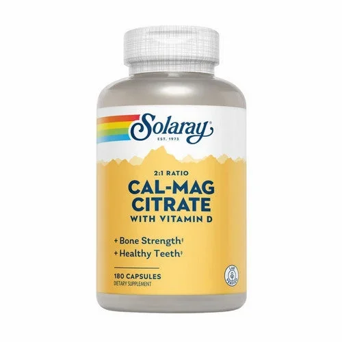 Solaray, Cal-Mag Citrate, 1,000 IU, 180 Caps