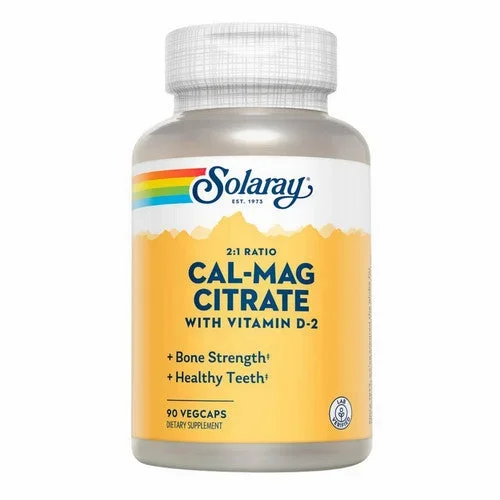 Solaray, Cal-Mag Citrate, 400 IU, 90 Caps