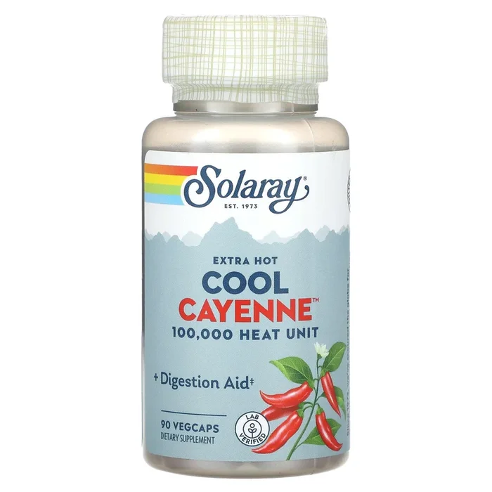 Solaray, Cayenne Cool Extra Hot 600 mg, 90 VegCaps
