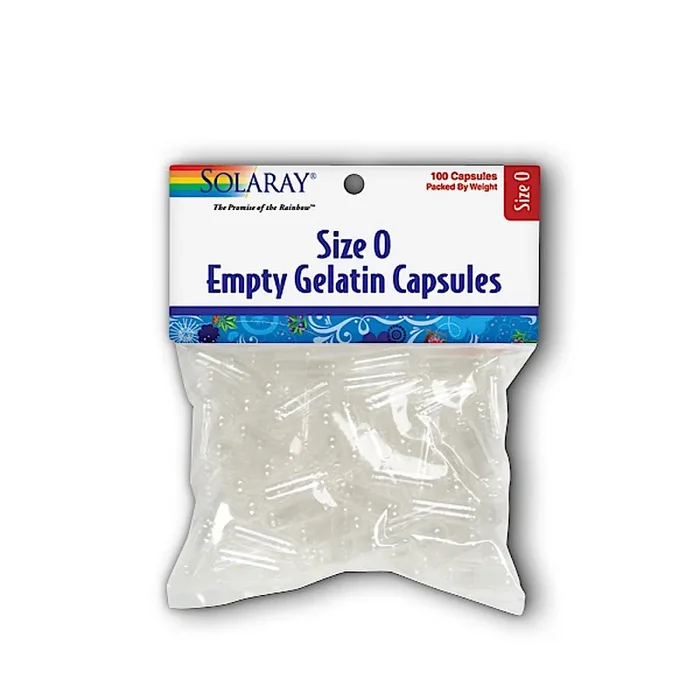 Solaray, Empty Gelatin Capsules Size 0, 100 capsules