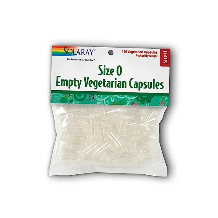 Solaray, Empty Vegetarian Capsules Size 0, 100 Capsules