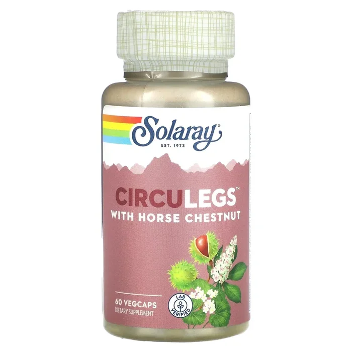 Solaray, Horse Chestnut Circulegs 200mg, 60 Vegetarian Capsules