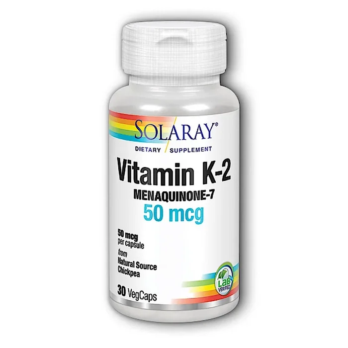 Solaray, K-2 Menaquinone-7 50mcg, 30 VegCaps