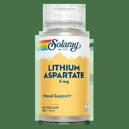 Solaray Lithium Aspartate–100 Vegcaps-5 mg