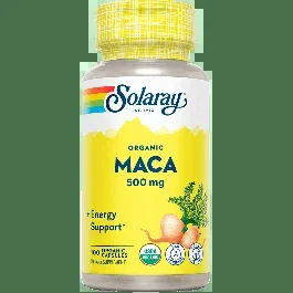 Solaray Maca Whole Root Organic–100 Vegcaps-500 mg