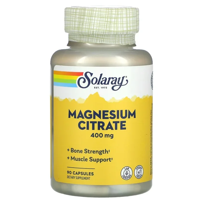 Solaray, Magnesium Biocitrate 400 mg, 90 VegCaps