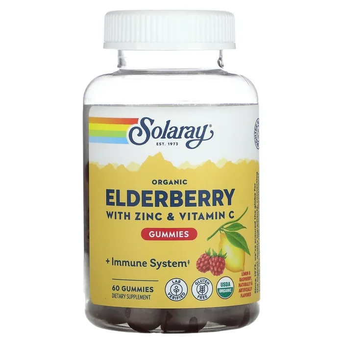 Solaray, Organic Elderberry, 60 Gummies