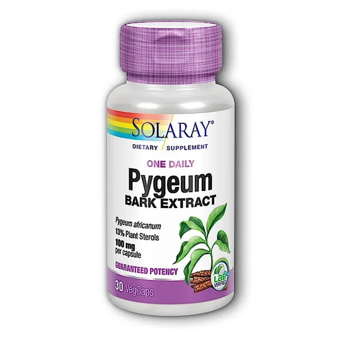Solaray, Pygeum Extract 1 Daily 100 mg, 30 VegCaps