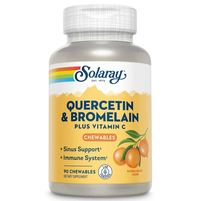 SOLARAY QBC Plex Chewables – Immune & Respiratory Health Support – 90 Chewable Tablets