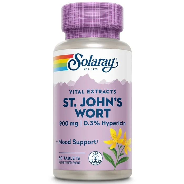 Solaray St. John’s Wort Aerial Extract One Daily – 60 Tablets