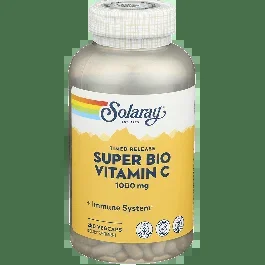 Solaray Super Bio Vitamin C Timed Release–250 Vegcaps-1000 mg