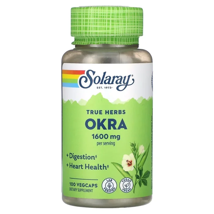Solaray, True Herbs, Okra, 400 mg, 100 VegCaps
