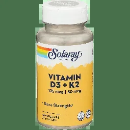 Solaray Vitamin D3 & K2–120 Vegcaps