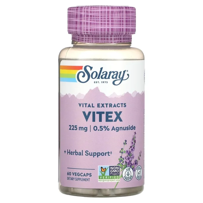 Solaray, Vitex Chaste Berry Extract 225 mg, 60 VegCaps