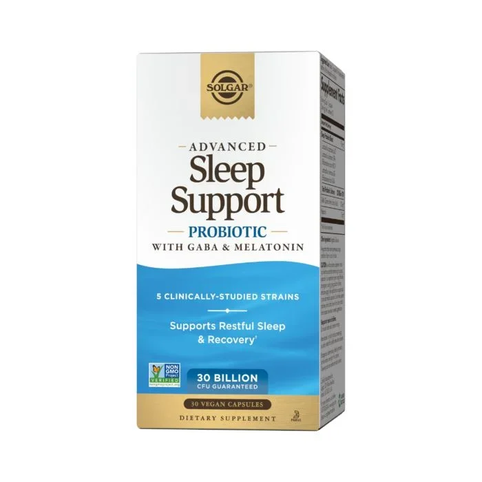 Solgar Advanced Sleep Support Probiotics with Gaba & Melatonin 30 Billion CFU 30 Veg Caps