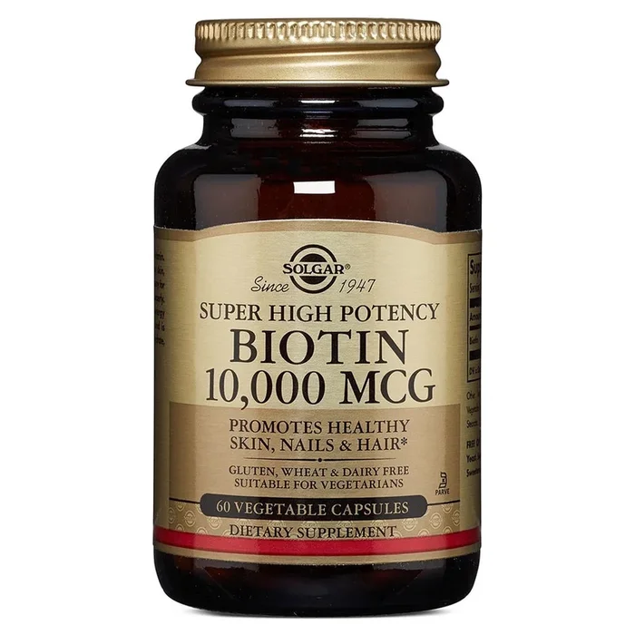 Solgar, Biotin 10,000 Mcg, 60 Vegetable Capsules