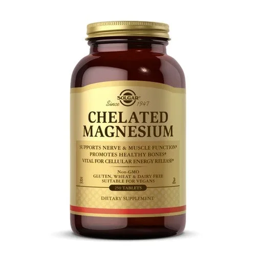 Solgar, Chelated Magnesium, 250 Tabs