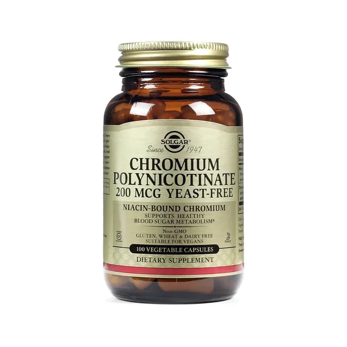 Solgar Chromium Polynicotinate 200mcg Capsules