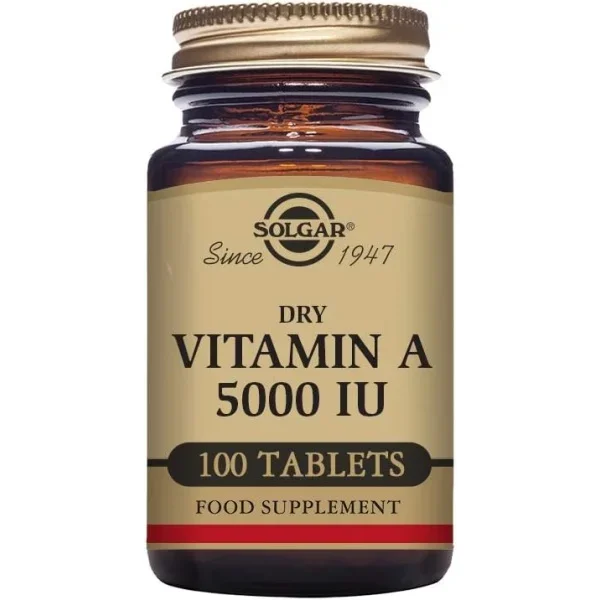 Solgar Dry Vitamin A 1500 mcg (5000 IU), 100 Tablets