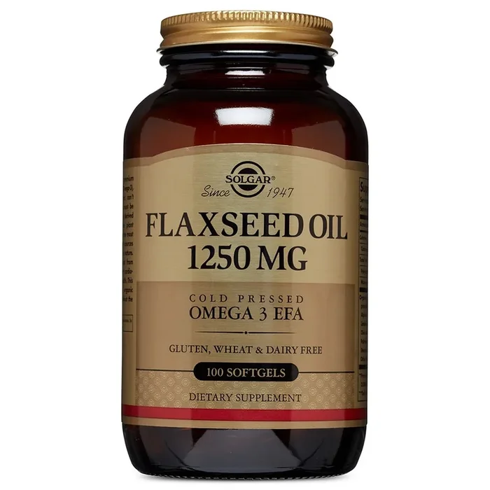 Solgar, Flaxseed Oil 1250 mg, 100 Tablets