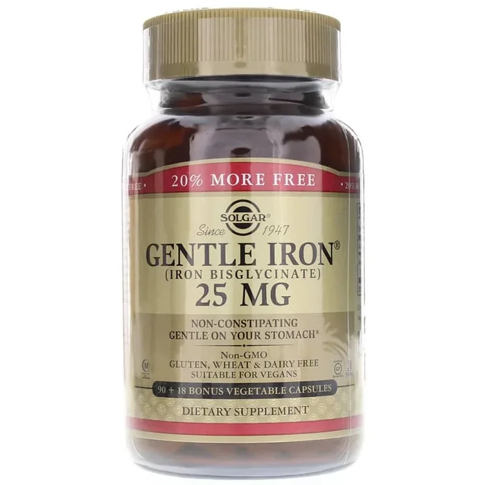 Solgar, Gentle Iron Bonus Pack, 108 Vegetable Capsules