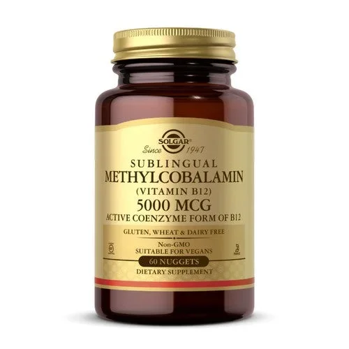 Solgar, Methylcobalamin (Vitamin B12), 5000 mcg, 60 Nuggets
