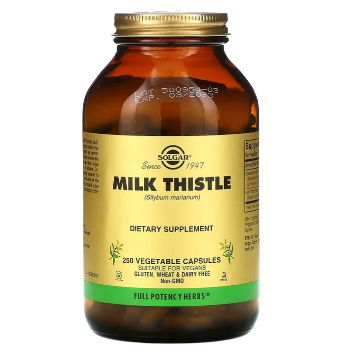 Solgar, Milk Thistle 100 mg F/P, 250 Vegetable Capsules