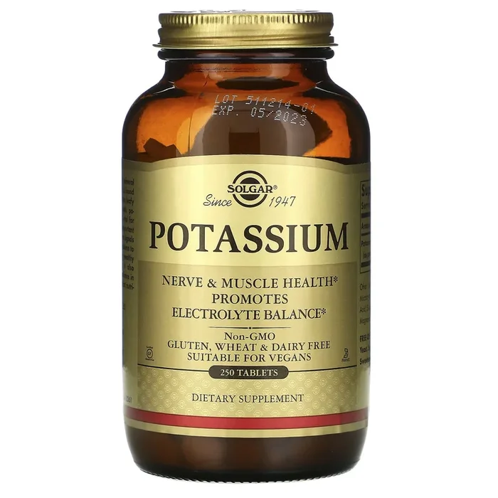 Solgar, Potassium Gluconate, 250 Tablets