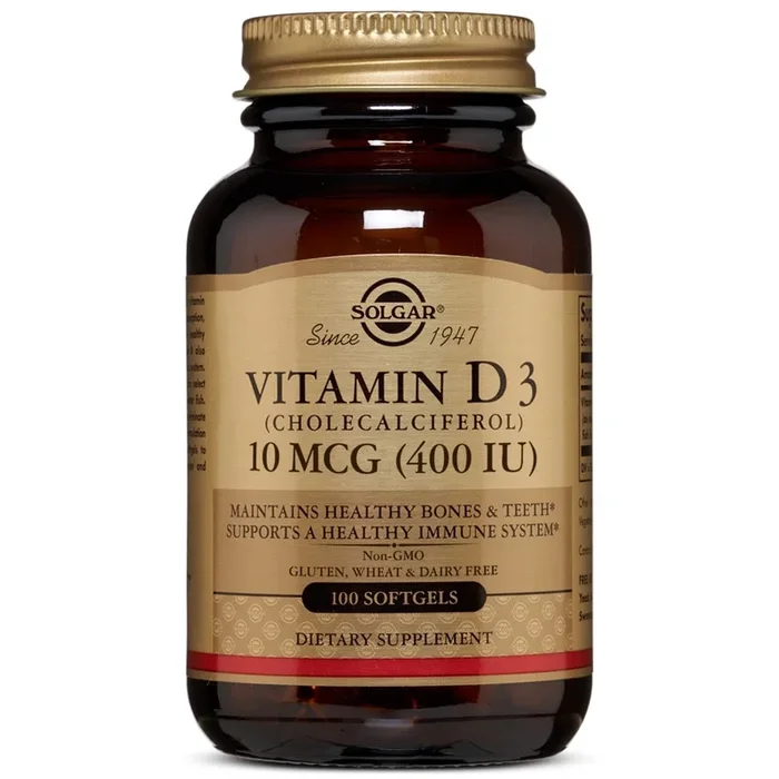 Solgar, Vitamin D3 400 IU, 100 Softgels