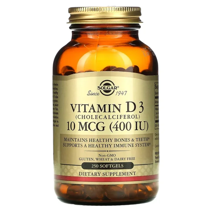 Solgar, Vitamin D3 400 IU, 250 Softgels