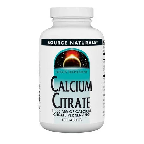Source Naturals, Calcium Citrate, 1000 MG, 180 Tabs