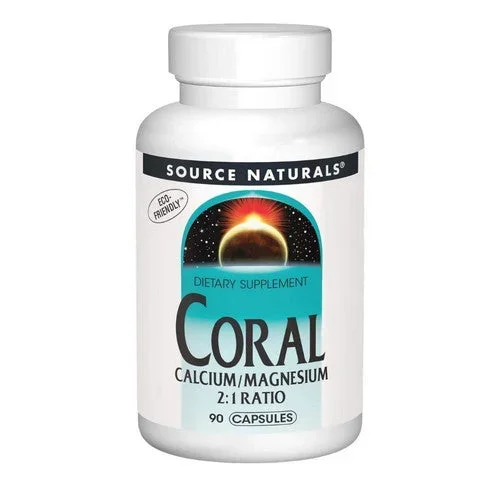 Source Naturals, Coral Calcium, W/magnesium Capsules 90 Caps