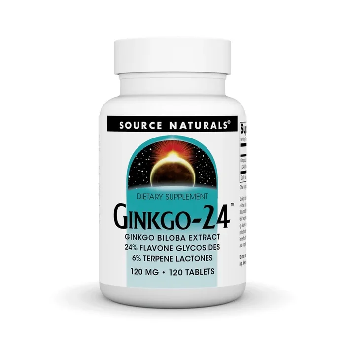 Source Naturals, Inc. Ginkgo 24 Biloba Extract 120mg 120 Tablet