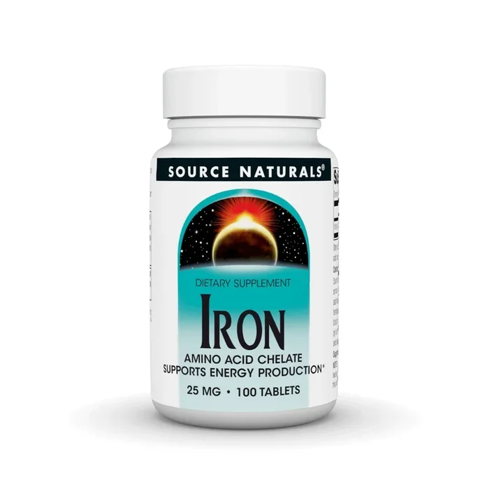 Source Naturals, Inc. Iron Chelate 25mg 100 Tablet