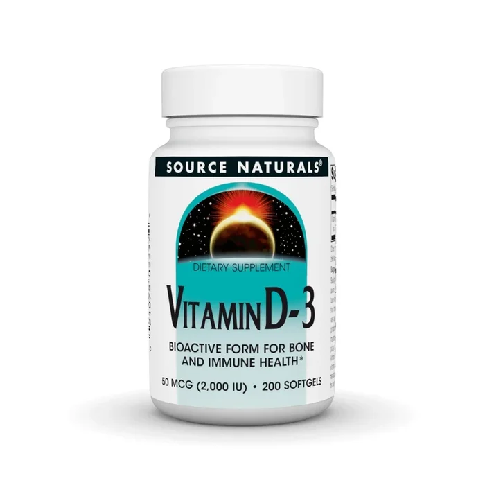 Source Naturals, Inc. Vitamin D3 2000 IU 200 Softgel